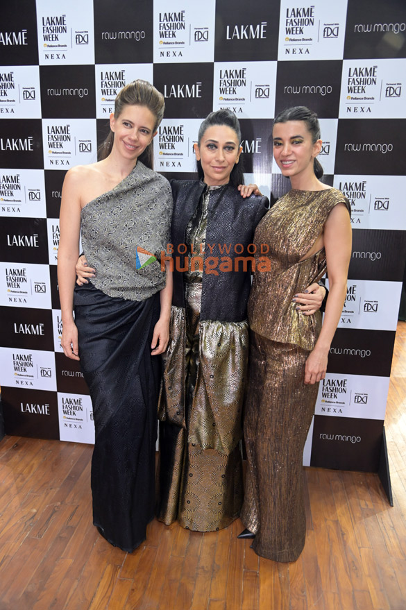 Photos: Karisma Kapoor, Kalki Koechlin and Saba Azad walk the ramp at Lakme Fashion Week 2023 opening show