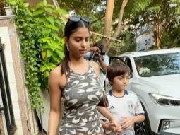 Photos: Suhana Khan and AbRam Khan snapped at Javaphile in Mumbai