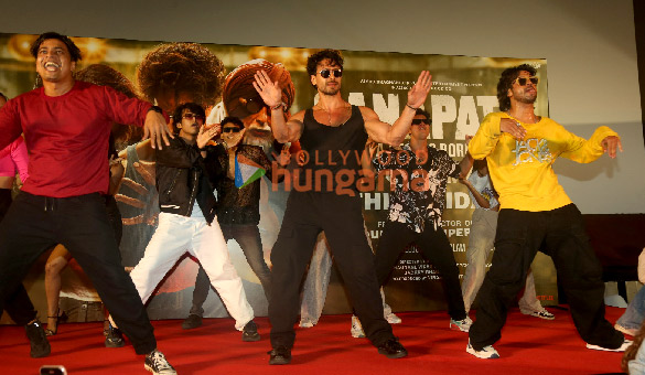 photos tiger shroff snapped at the action promo release at a fan event of ganapath 6