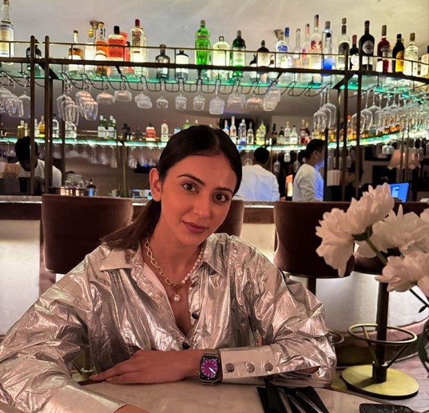 Rakul Preet celebrated her birthday yesterday in style, effortlessly rocking a silver shirt and denim skirt