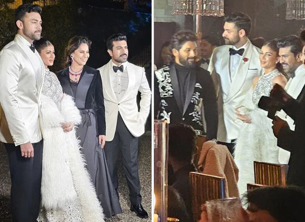Ram Charan, Allu Arjun win hearts in their suave looks as they attend the cocktail party of Varun Tej Konidela and Lavanya Tripathi