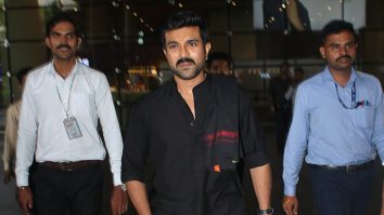 Ram Charan flaunts an all black airport look as he gets clicked by paps