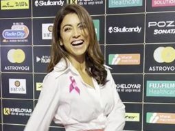 So pretty! Shriya Saran twirls around in her red tasseled skirt