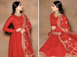 Sonam Kapoor spreads Festive Vibes in a pretty red ethnic suit