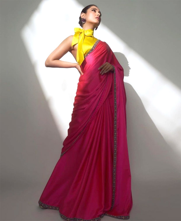 Tamannaah Bhatia gives us a lesson in colour blocking with her vibrant Sabyasachi saree