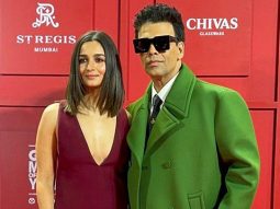 Alia Bhatt & Karan Johar pose together for paps at an event