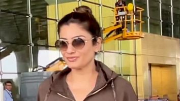 Brown is the new black! Raveena Tandon at the airport