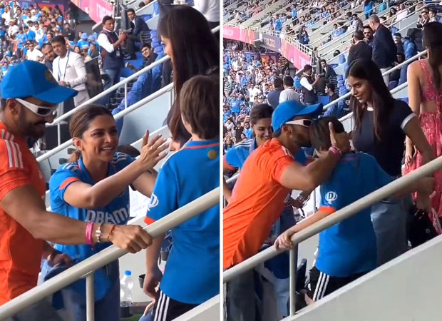 Deepika Padukone and Ranveer Singh give sweet kisses to adorable AbRam Khan at the World Cup 2023 finals; hug Suhana Khan, watch video 
