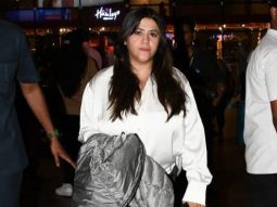 Ektaa R Kapoor gets clicked by paps at the airport