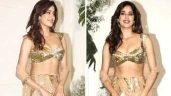 Janhvi Kapoor dazzles in a shimmering gold lehenga as she gets set for the Diwali celebrations at Manish Malhotra’s Diwali party