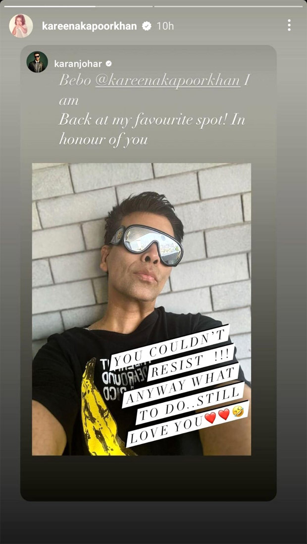 Karan Johar returns to his iconic selfie spot, pays homage to Kareena Kapoor Khan's pout; see pic
