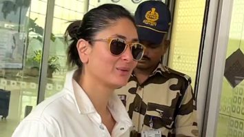 Kareena Kapoor Khan strikes a pose for paps at the airport
