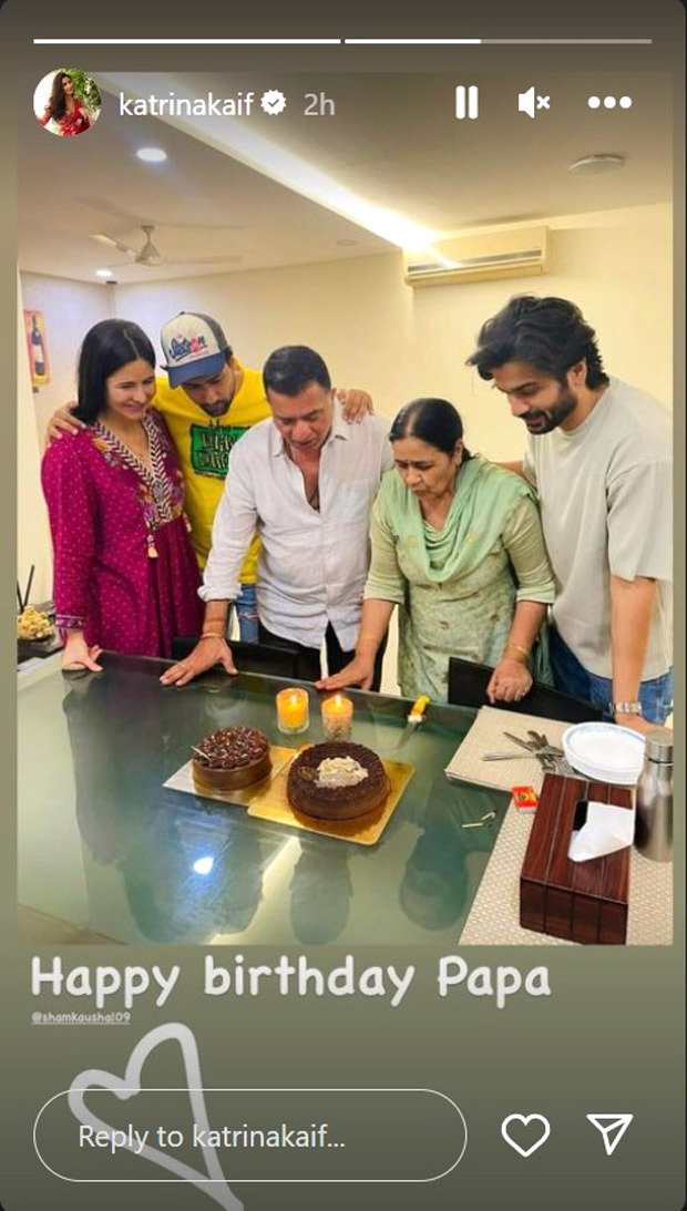 Katrina Kaif and Vicky Kaushal celebrate father-in-law Sham Kaushal's birthday in a heartwarming family gathering; see pic