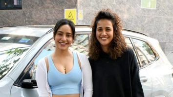 Neha Sharma & Aisha Sharma get clicked as they pose together for paps