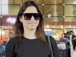 Paps wish Tamannaah Bhatia Happy Diwali as she rocks the all black look at the airport