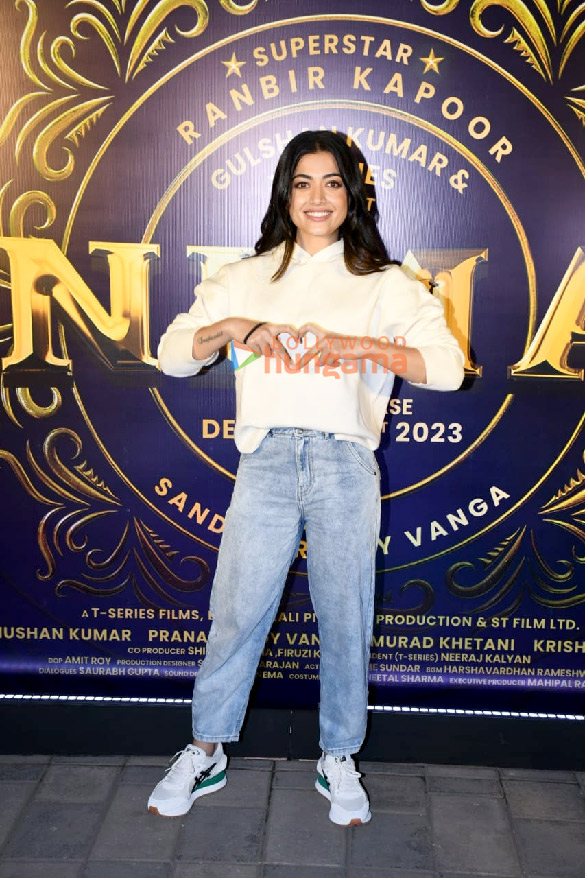 photos ranbir kapoor rashmika mandanna sandeep reddy vanga and bhushan kumar snapped at animal trailer preview 2