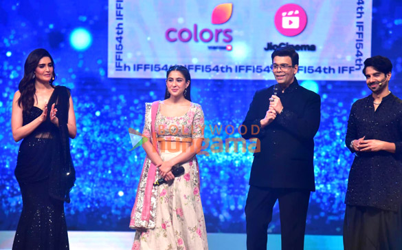 photos sara ali khan karan johar madhuri dixit and others snapped at the opening ceremony of iffi 2023 54th international film festival of india goa 1
