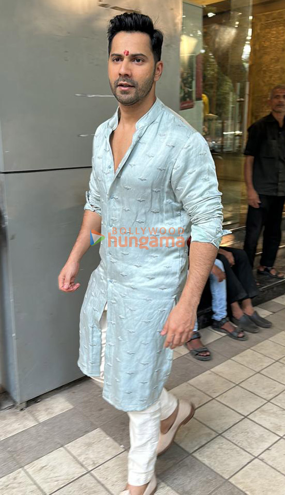photos varun dhawan snapped at his office for dhanteras puja 3
