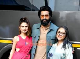 Photos: Vicky Kaushal, Fatima Sana Sheikh and Meghna Gulzar snapped promoting Sam Bahadur at Mehboob Studio