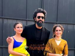 Photos: Vicky Kaushal, Sanya Malhotra and Fatima Sana Shaikh snapped promoting their film Sam Bahadur
