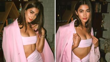 Pooja Hegde looks her finest in pastel pink co-ord set as she attends Farrey screening