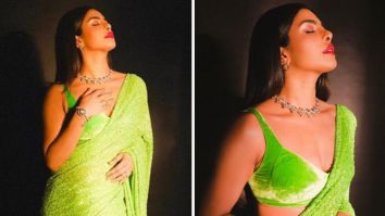 Priyanka Chopra redefines glamour in a mesmerizing lime green sequin saree by Sabyasachi