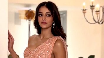 Radiating Main character vibes in this gorgeous pink saree! Ananya Panday