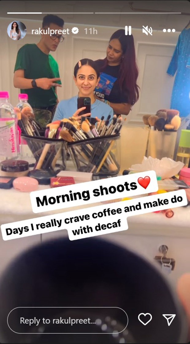 Rakul Preet Singh starts shooting for new film; says, “Days I really crave coffee and make do with decaf”