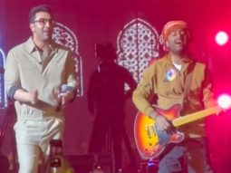 Ranbir Kapoor and Arijit Singh greet each other by bending down on knees; watch video 