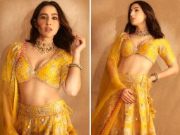 Sara Ali Khan spreads her warm festive cheer in her Rs 1.55 Lakh yellow embroidered Gopi Vaid Lehenga