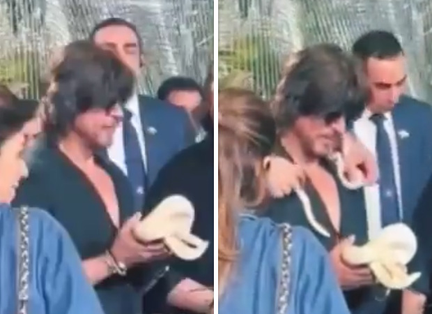Shah Rukh Khan remains calm as Anant Ambani gives him a snake to hold at Isha Ambani’s party, watch 