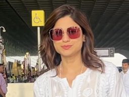 Shamita Shetty looks pretty dressed in white at the airport