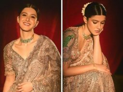 Shanaya Kapoor radiates Diwali splendour in a breath-taking golden saree by Rimple & Harpreet