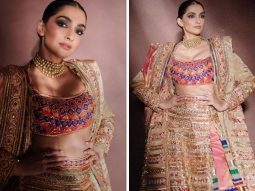 Sonam Kapoor serves up a fashionably royal treat in multi-hued Abu Jani Sandeep Khosla outfit at opening of Jio Plaza world