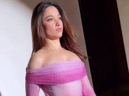 Tamannaah Bhatia flaunts her perfect curves in a pink body hugging dress