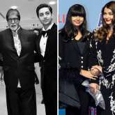 Amitabh Bachchan, Abhishek Bachchan pose with Agastya Nanda at The Archies premiere; Aishwarya Rai Bachchan cheers for him, watch videos