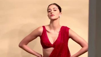 Ananya Panday has dressed right for Christmas in this red saree!