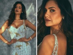 Esha Gupta set a dazzling style statement in an icy blue, sequinned evening gown