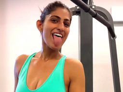 It’s gym time for Kubbra Sait as she sweats off some calories