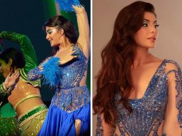 Jacqueline Fernandez appears absolutely enchanting in a dazzling, sequined blue outfit, exuding a dreamlike aura