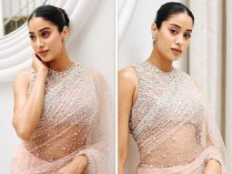 Janhvi Kapoor’s silver sequinned saree by Manish Malhotra is a perfect cocktail night staple