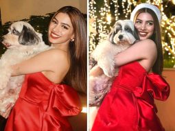 Khushi Kapoor dazzles in a bold red strapless gown, spreading Christmas cheer with her glamorous style