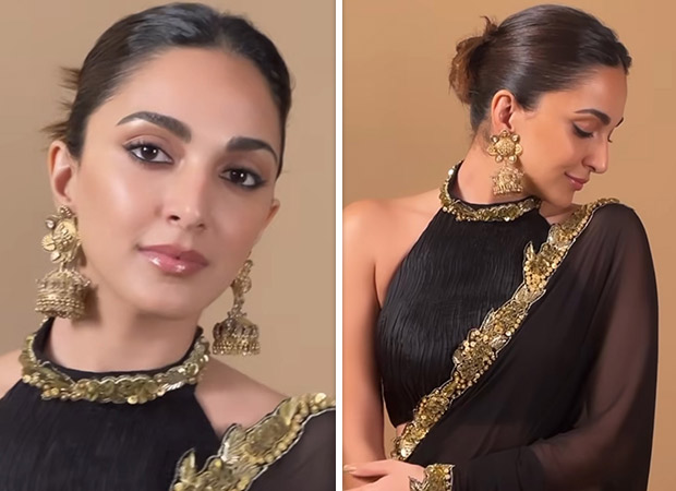 Kiara Advani Is An Absolute Desi Girl In A Beautiful Black And White Saree  For Bhool Bhulaiya 2 Promotions