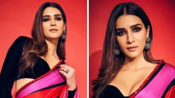 Kriti Sanon gives us a lesson in colour blocking with her vibrant saree by Manish Malhotra