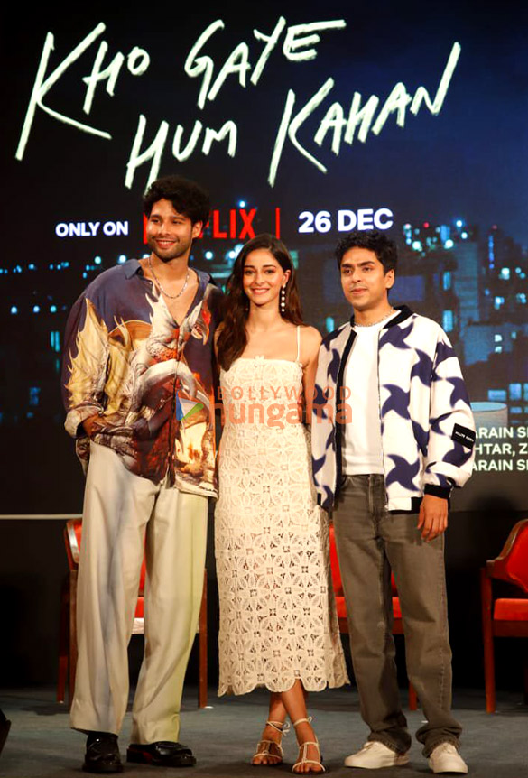 photos ananya panday siddhant chaturvedi adarsh gourav and others attend the trailer launch of their film kho gaye hum kahan 1