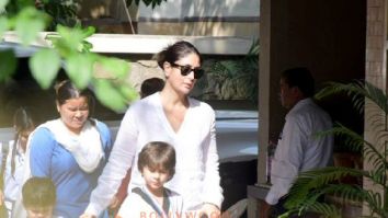 Photos: Kareena Kapoor Khan & her kids spotted outside her residence in Bandra