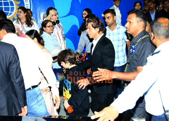 photos shah rukh khan suhana khan amitabh bachchan abhishek bachchan and others snapped at ambani schools annual function 2