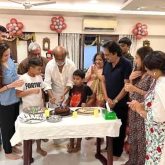 Rajinikanth celebrates his 73rd birthday with his family including his grandsons