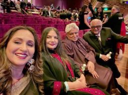 Shabana Azmi captures a heartwarming moment with “Two proud fathers” Javed Akhtar and Boney Kapoor at The Archies screening; see pic