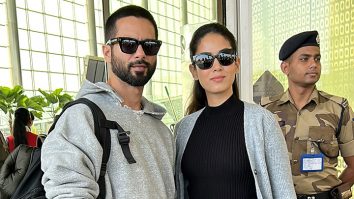 Shahid Kapoor & Mira Kapoor twin in grey at the airport